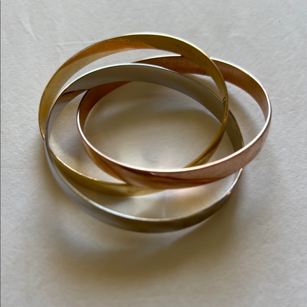 Tri-Color Metal Bangles